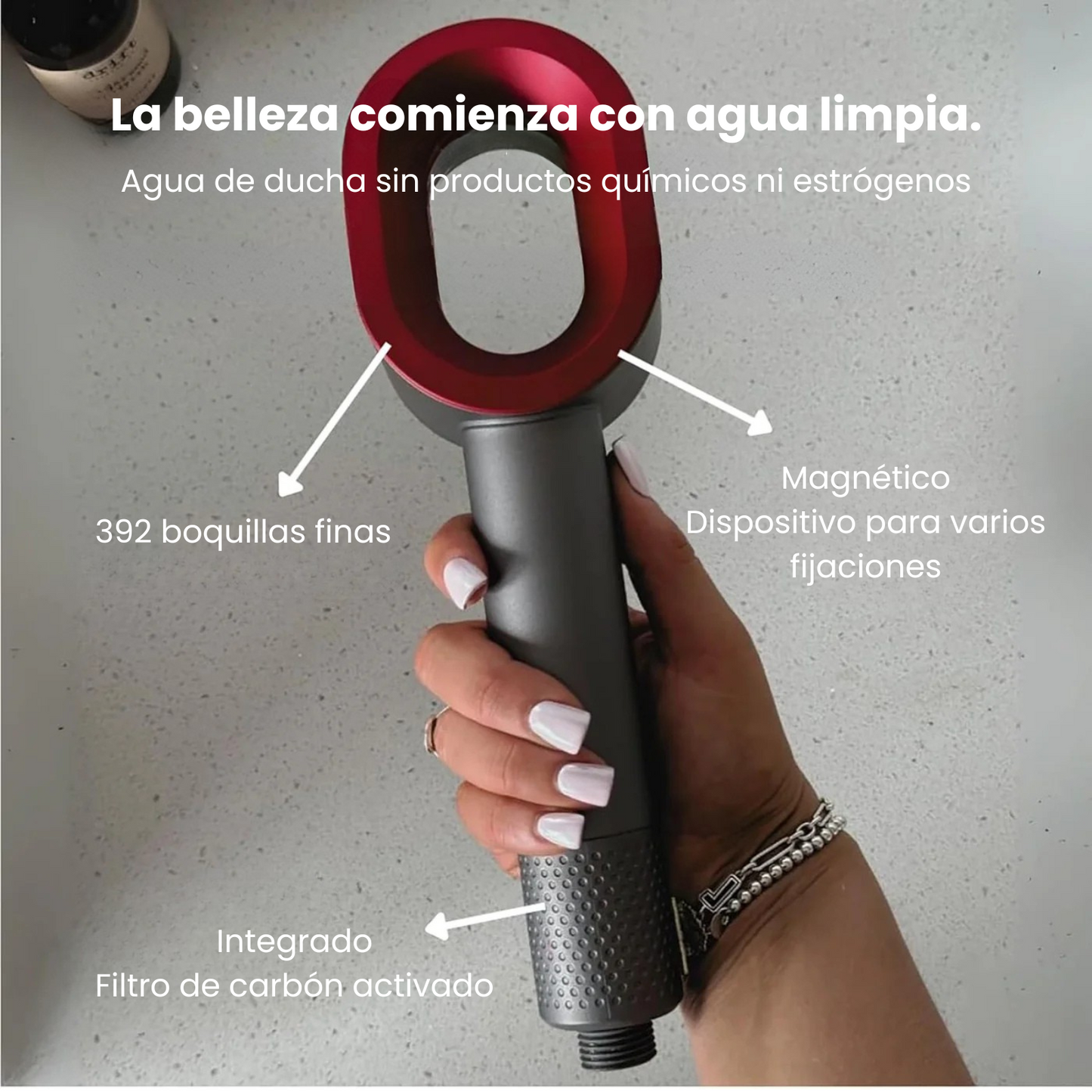 AQUAFINE™ Cabezal de Ducha con Filtro Premium 3 en 1
